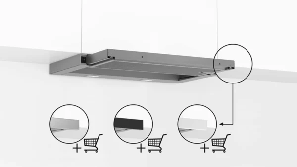 Bosch Serie 2 DFL064W53 Dunstabzugshaube Halb Eingebaut (Pullout) Silber 388 M³/h B 7